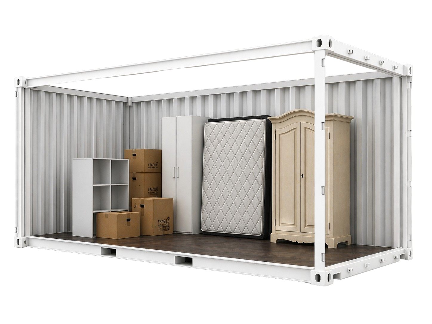 20ft storage unit interior at SK Storage Solutions